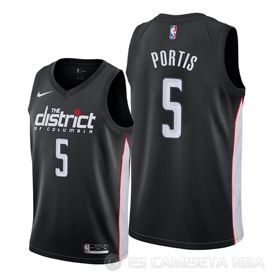 Camiseta Bobby Portis #5 Washington Wizards Ciudad Negro - Haga un click en la imagen para cerrar